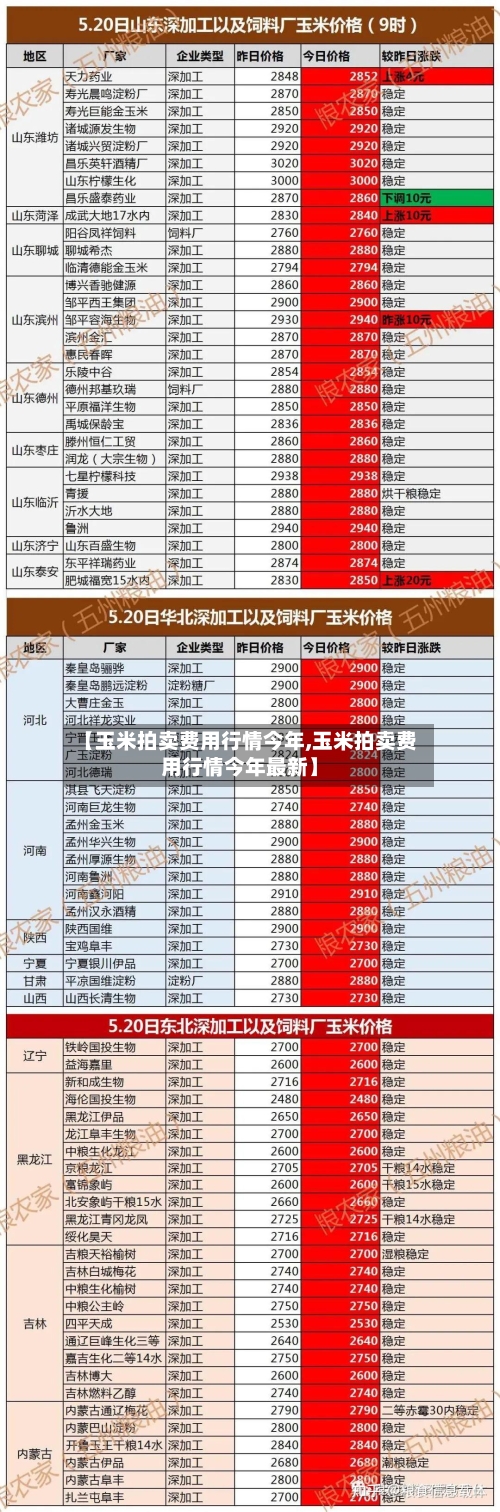 【玉米拍卖费用行情今年,玉米拍卖费用行情今年最新】