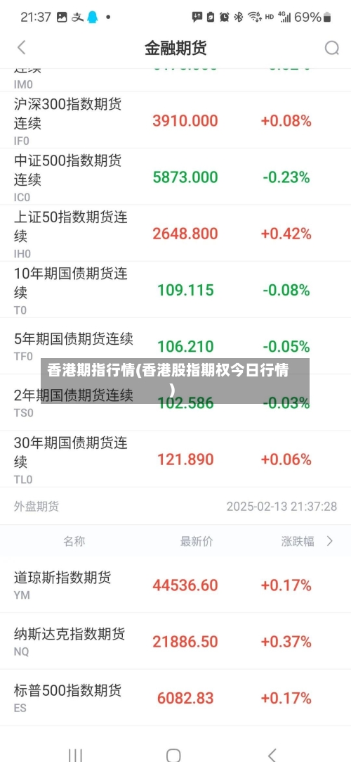 香港期指行情(香港股指期权今日行情)