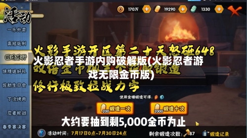 火影忍者手游内购破解版(火影忍者游戏无限金币版)