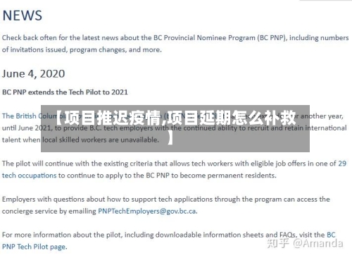 【项目推迟疫情,项目延期怎么补救】